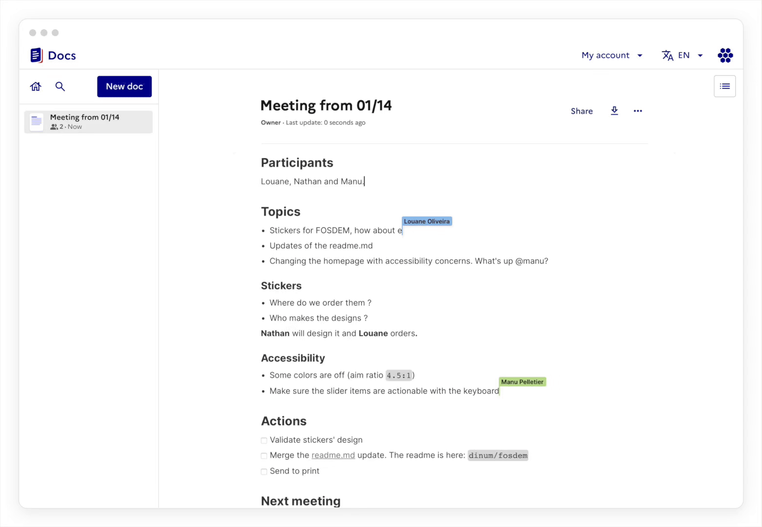 Live collaboration demo